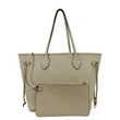 Louis Vuitton Neverfull MM Monogram Empreinte Tote Bag in Beige color