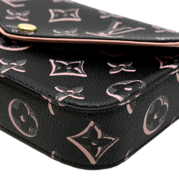 LOUIS VUITTON Felicie Strap & Go Monogram Canvas Crossbody Bag Black