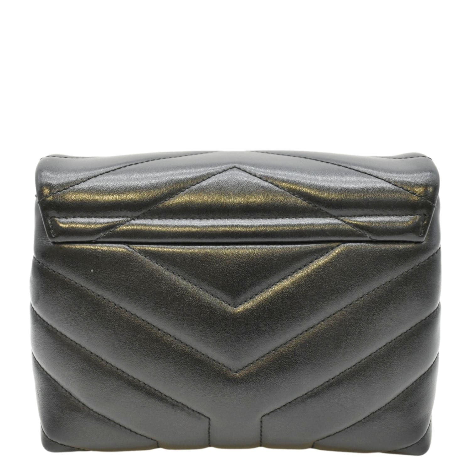 Saint Laurent Small Loulou Monogram Quilted Leather Grey Bag New