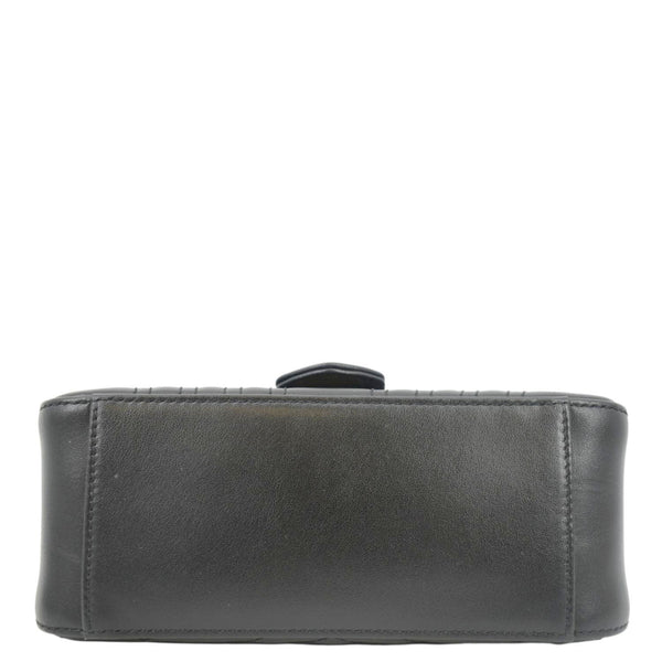 GUCCI GG Marmont Leather Top Handle Crossbody Bag Black 547260