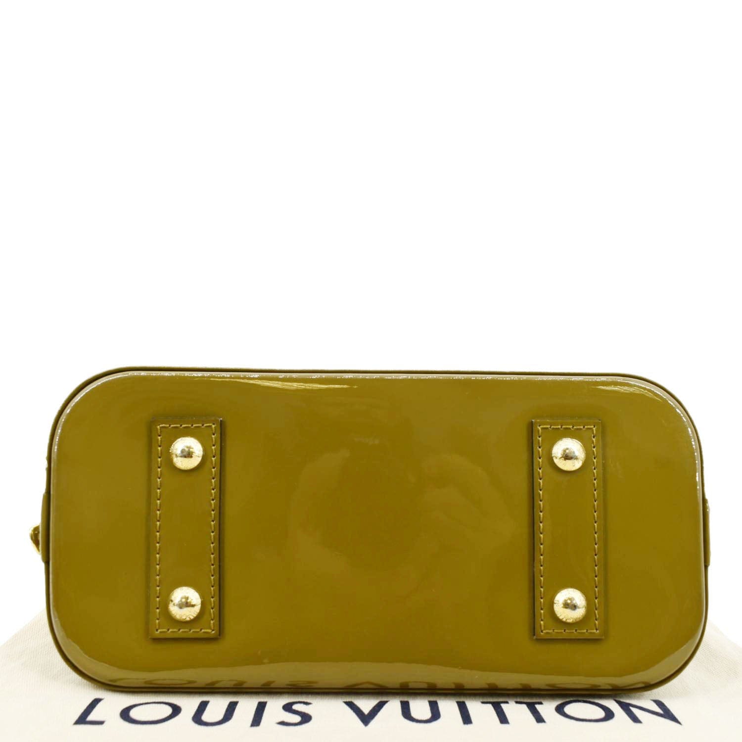 Louis Vuitton Vert Olive Monogram Vernis Alma BB w/ Strap - shop 