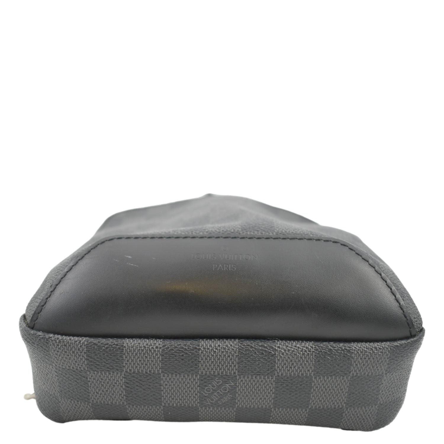 louis vuitton avenue sling bag men backpacks damier graphite LOUIS VUITTON Avenue Sling Damier Graphite Backpack Bag Black