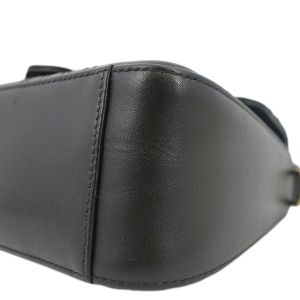 GUCCI GG Marmont Leather Top Handle Crossbody Bag Black 547260