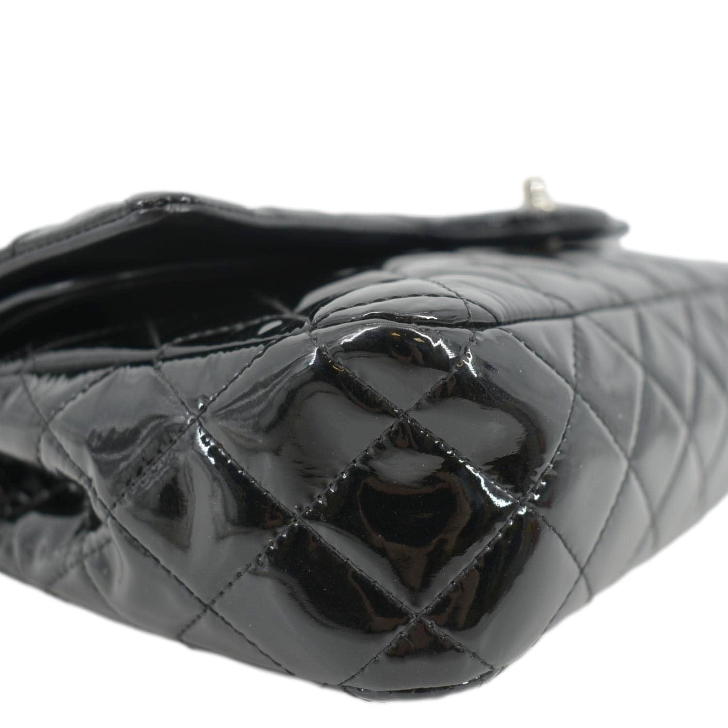 Chanel Classic Medium Double Flap Patent Leather Shoulder Bag