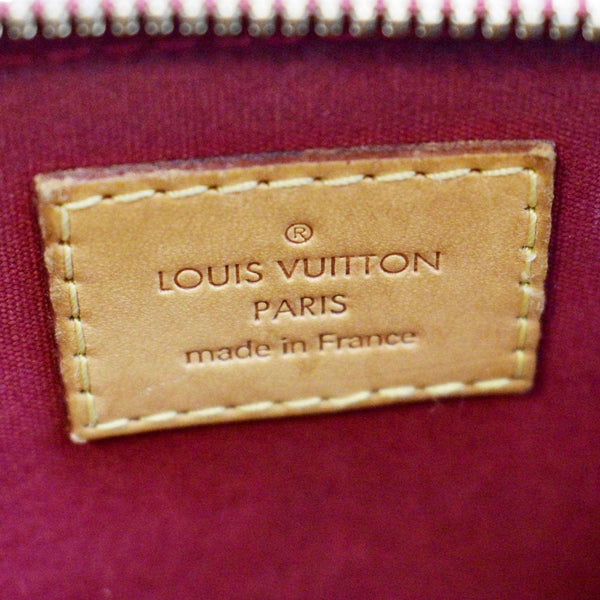 LOUIS VUITTON Alma BB Monogram Patent Leather Satchel Crossbody Bag Red