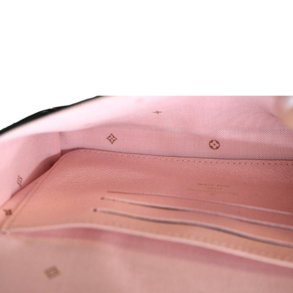 LOUIS VUITTON Felicie Strap & Go Monogram Canvas Crossbody Bag Black