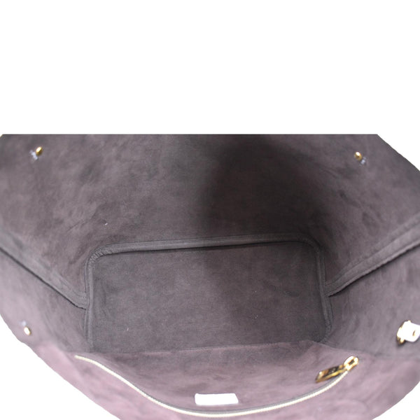 Louis Vuitton Neverfull MM Monogram Empreinte Tote Bag in Beige color - Inside