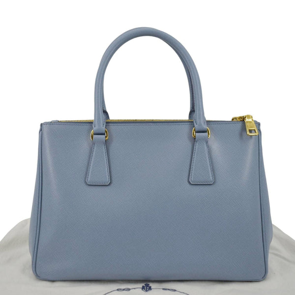 PRADA Galleria Double-Zip small Saffiano Leather Tote Bag Light Blue