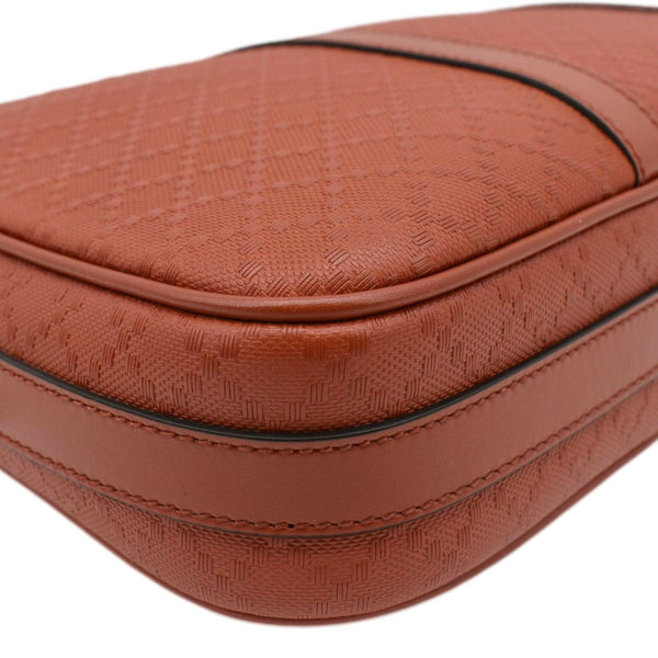 GUCCI Diamante Bright Leather Briefcase Travel Bag Orange 344357