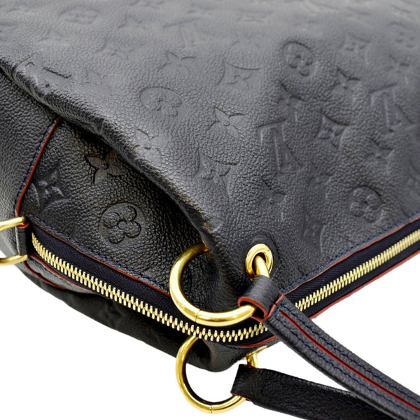 Detailed View of LV Ponthieu PM Empreinte Leather Shoulder Bag Black