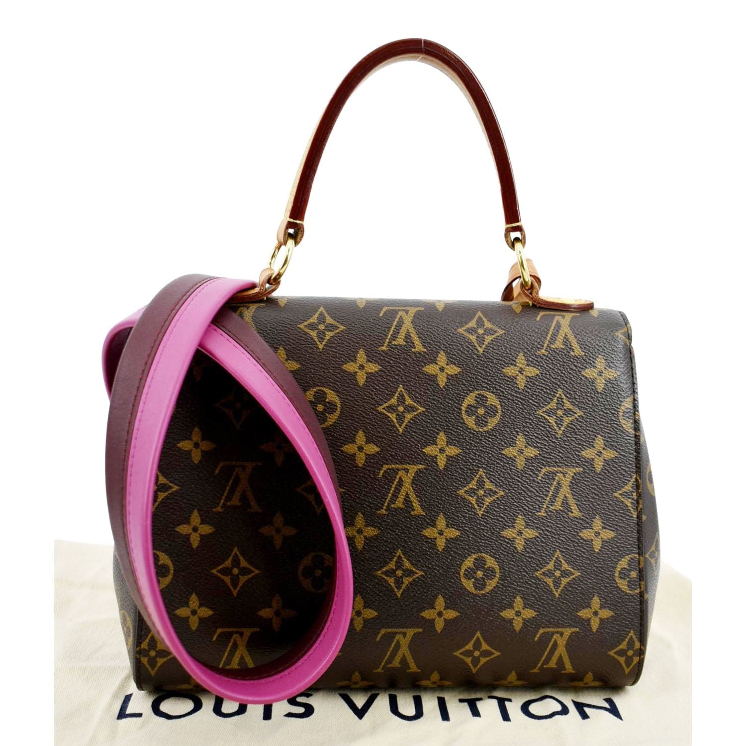 Louis Vuitton Cluny Mm Brown Monogram Canvas Shoulder Bag Leather