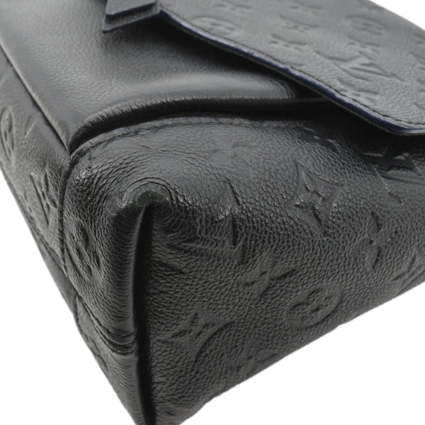 LOUIS VUITTON Blanche MM Empreinte Leather Shoulder Bag Black