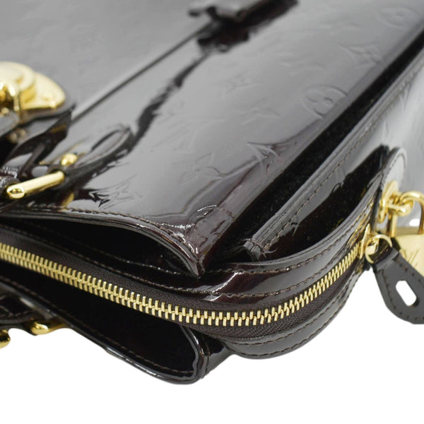 LOUIS VUITTON Melrose Avenue Monogram Vernis Leather Satchel Bag Amarante