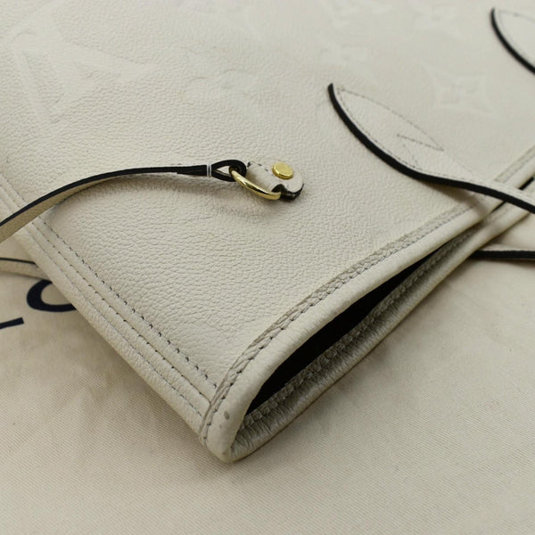 Louis Vuitton Neverfull MM Monogram Empreinte Tote Bag in Beige color - Top Right