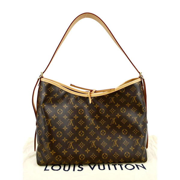 LOUIS VUITTON Carryall MM Monogram Canvas Shoulder Bag Brown