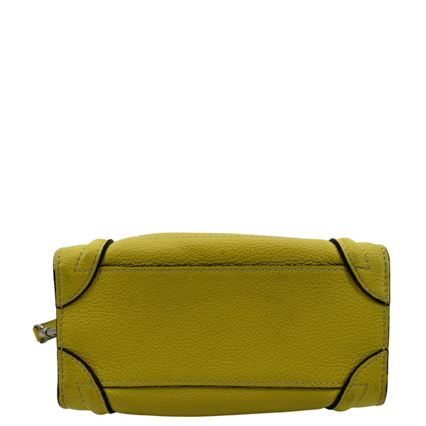 CELINE Nano Luggage Calfskin Leather Shoulder Bag Citron