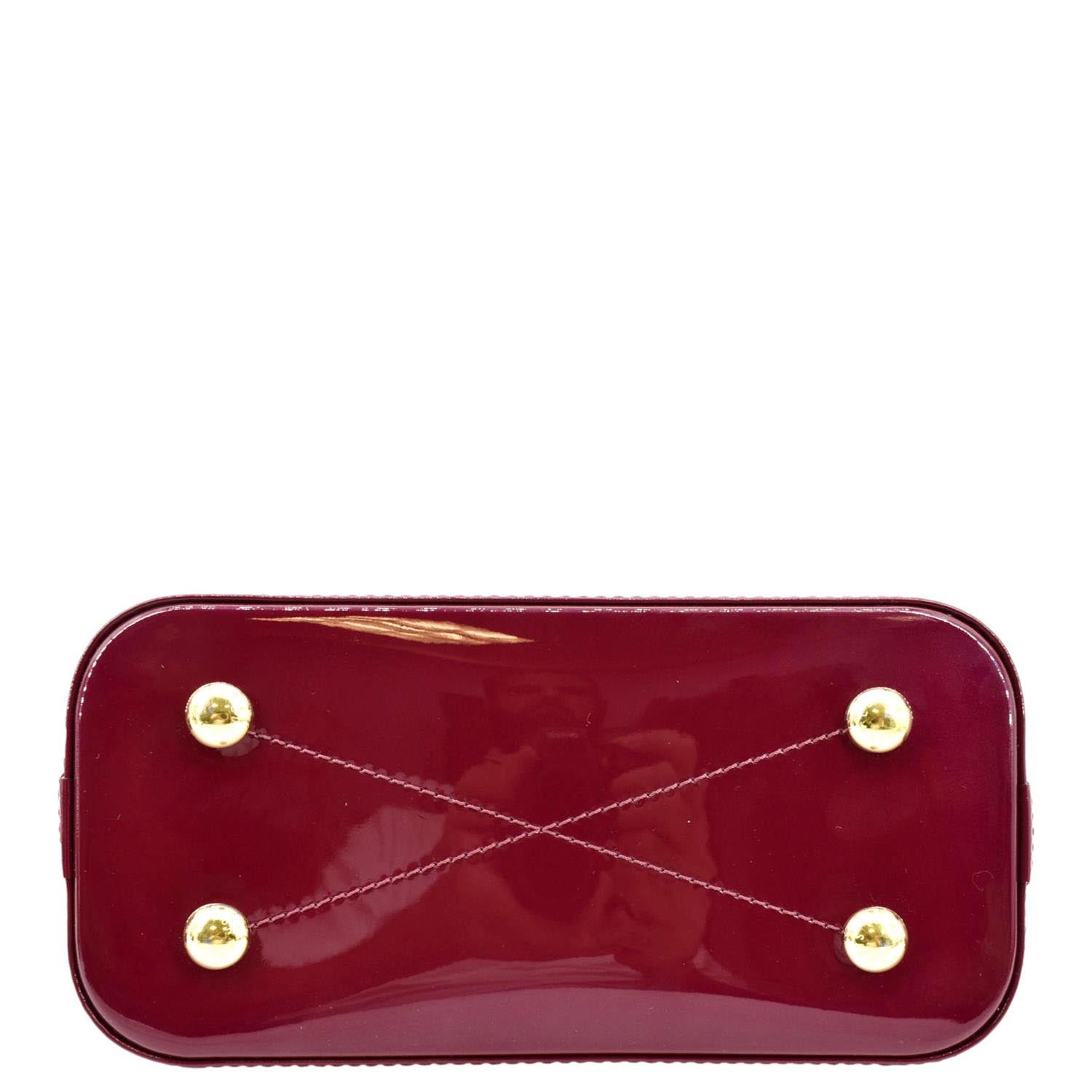 Louis Vuitton Alma Lisse Leather Satchel Crossbody Bag