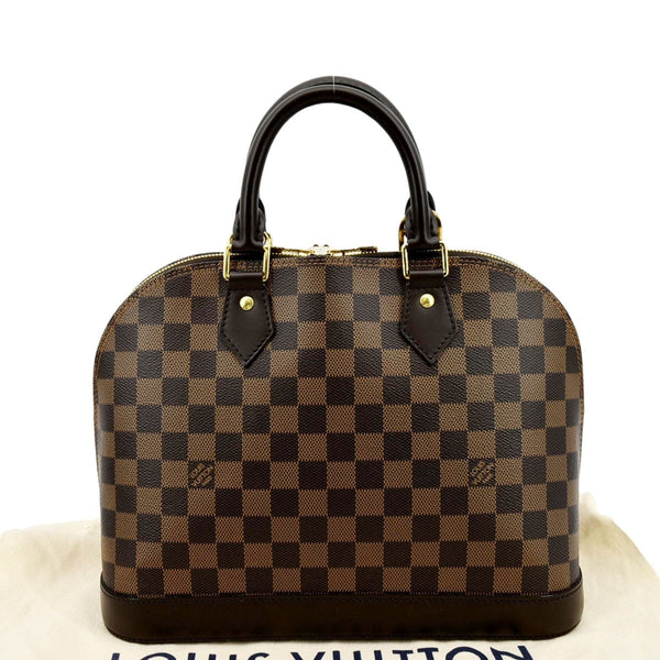 LOUIS VUITTON Alma PM Damier Ebene Satchel Bag Brown