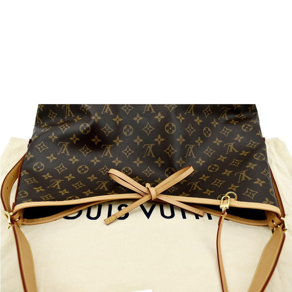 LOUIS VUITTON Carryall MM Monogram Canvas Shoulder Bag Brown