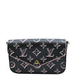LOUIS VUITTON Felicie Strap & Go Monogram Canvas Crossbody Bag Black
