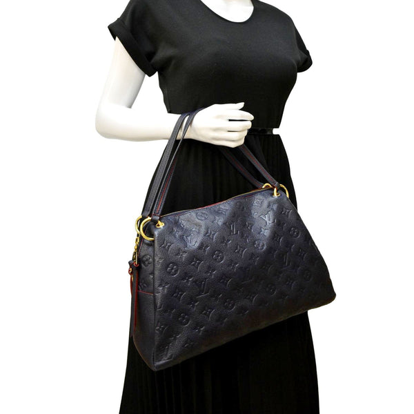 LOUIS VUITTON Ponthieu PM Empreinte Black Leather Shoulder Bag 