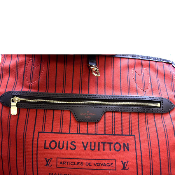 LOUIS VUITTON Neverfull GM Damier Ebene Tote Shoulder Bag Brown