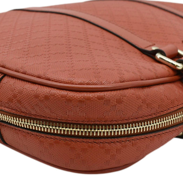 GUCCI Diamante Bright Leather Briefcase Travel Bag Orange 344357