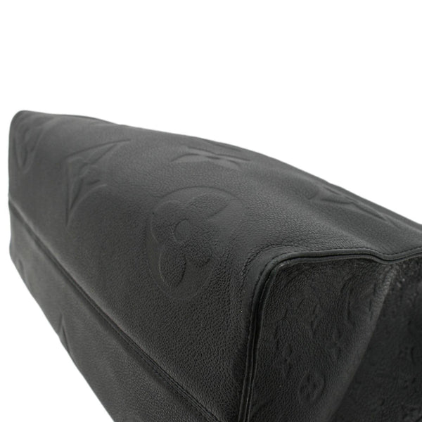 LOUIS VUITTON Onthego GM Monogram Empreinte Leather Tote Shoulder Bag Black