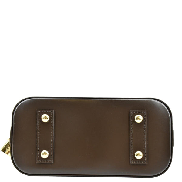 LOUIS VUITTON Alma BB Damier Ebene Satchel Crossbody Bag Brown