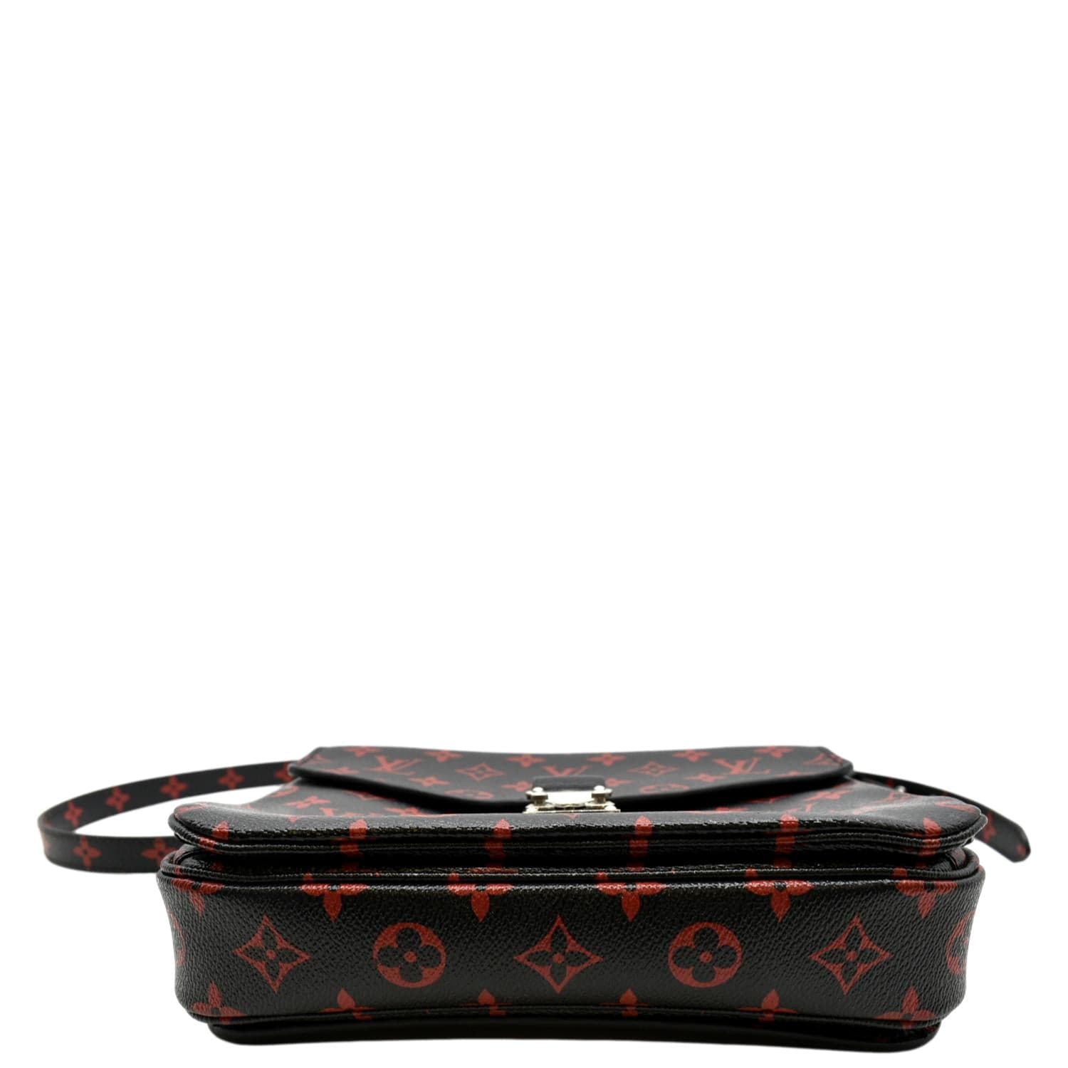 Louis Vuitton Black and Red Monogram Infrarouge Pochette Metis Messenger Bag