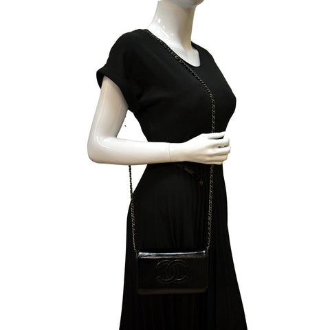 Chanel CC WOC Caviar Leather Wallet Chain Shoulder Bag - Full View