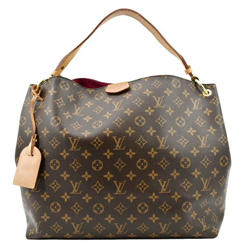 LOUIS VUITTON  Graceful MM Monogram Canvas Shoulder Bag Brown
