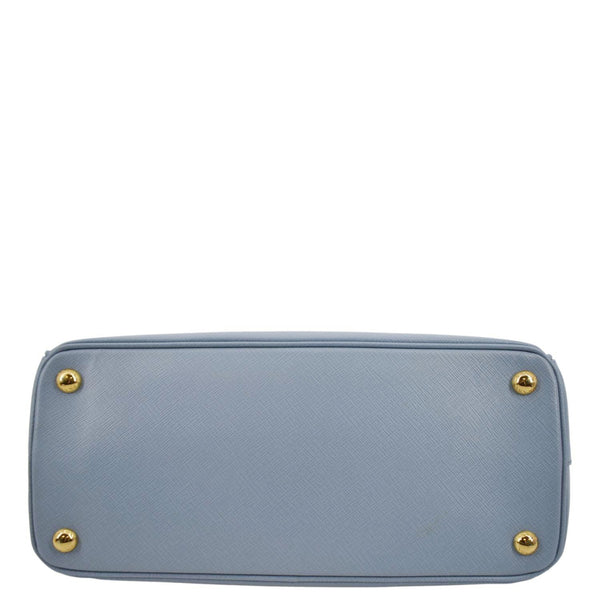 PRADA Galleria Double-Zip small Saffiano Leather Tote Bag Light Blue