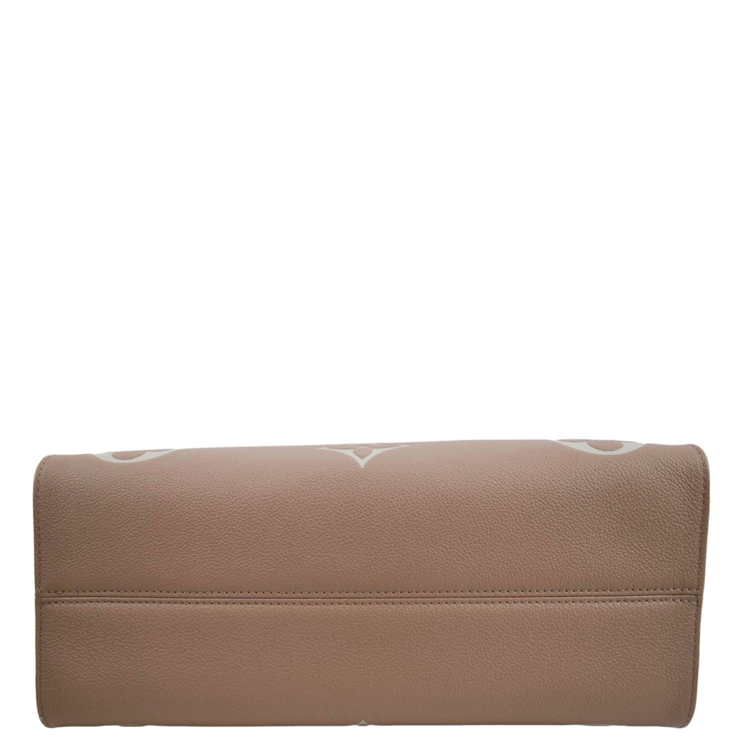 Louis Vuitton Onthego mm Giant Monogram Empreinte Leather Tote Shoulder Bag Rose Trianon
