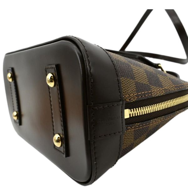 LOUIS VUITTON Alma BB Damier Ebene Satchel Crossbody Bag Brown