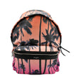 YVES SAINT LAURENT City Palm Print Canvas Backpack Bag Orange
