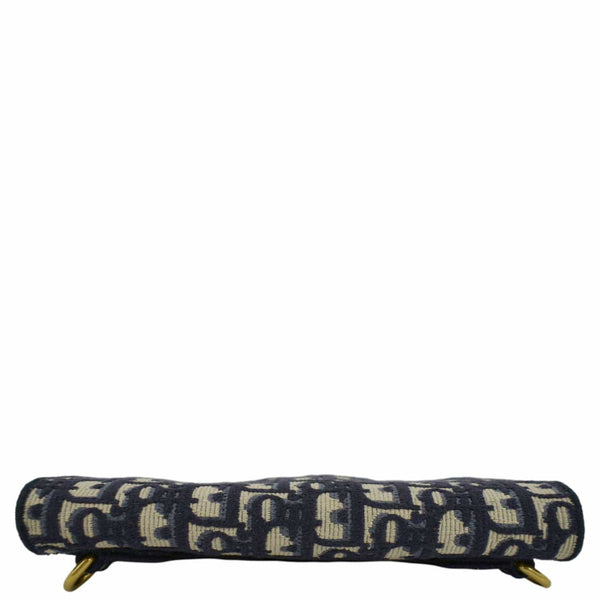 CHRISTIAN DIOR Saddle Oblique Canvas Belt Bag Navy Blue