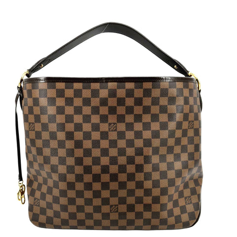 LOUIS VUITTON Delightful MM Damier Ebene Hobo Bag Brown