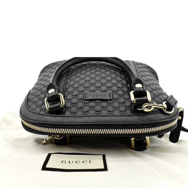 Gucci Mini Dome Leather Crossbody Bag in Black color - Top