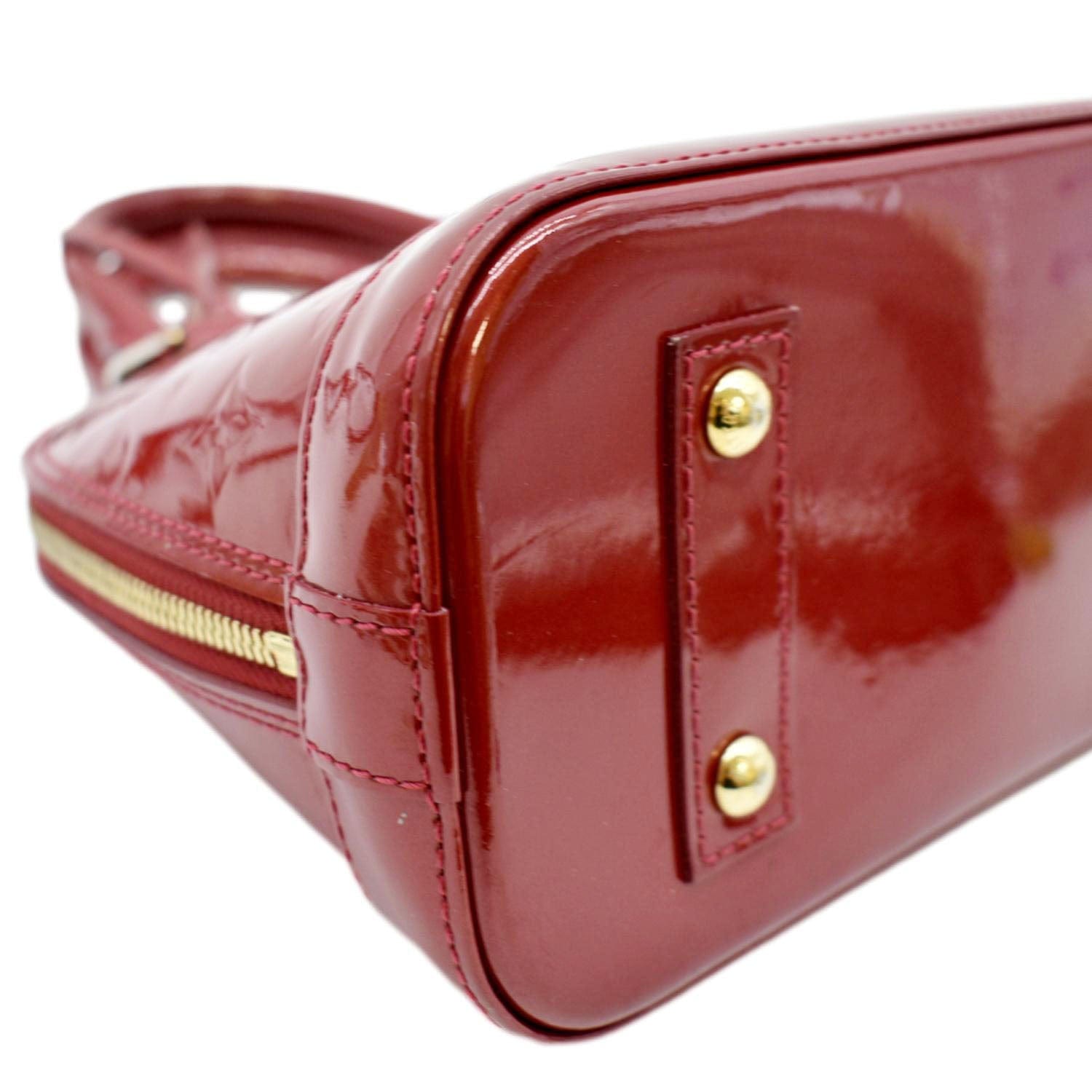 Louis Vuitton Alma B Crossbody Handbag Monogram Vernis Patented