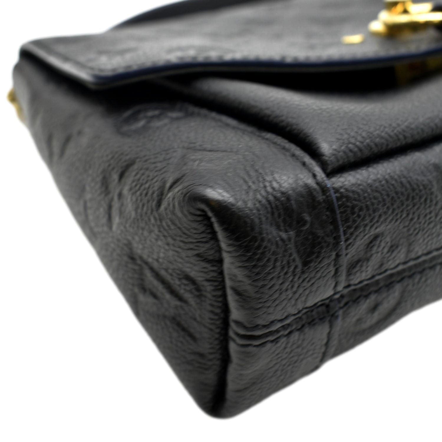 LOUIS VUITTON Blanche BB Empreinte Leather Shoulder Bag Black