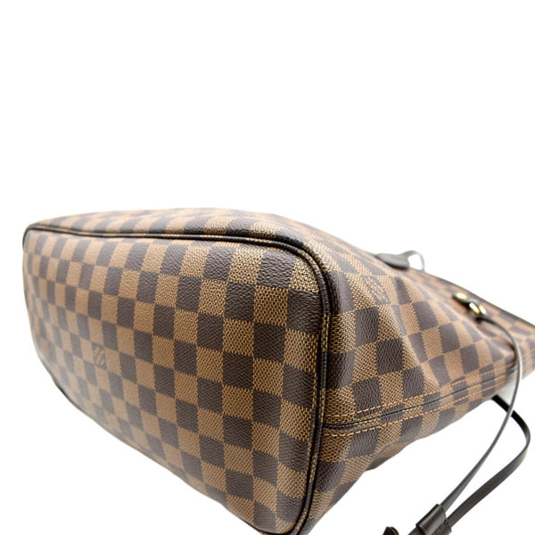 LOUIS VUITTON Neverfull MM Damier Ebene Tote Bag Brown