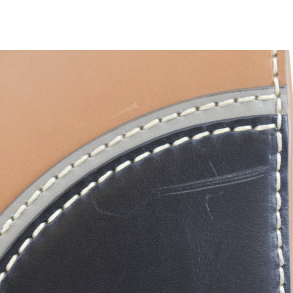 PRADA Vitello Sound Lock Leather Shoulder Bag Tan