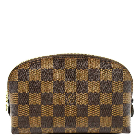 LOUIS VUITTON Damier Ebene Cosmetic Pouch Brown
