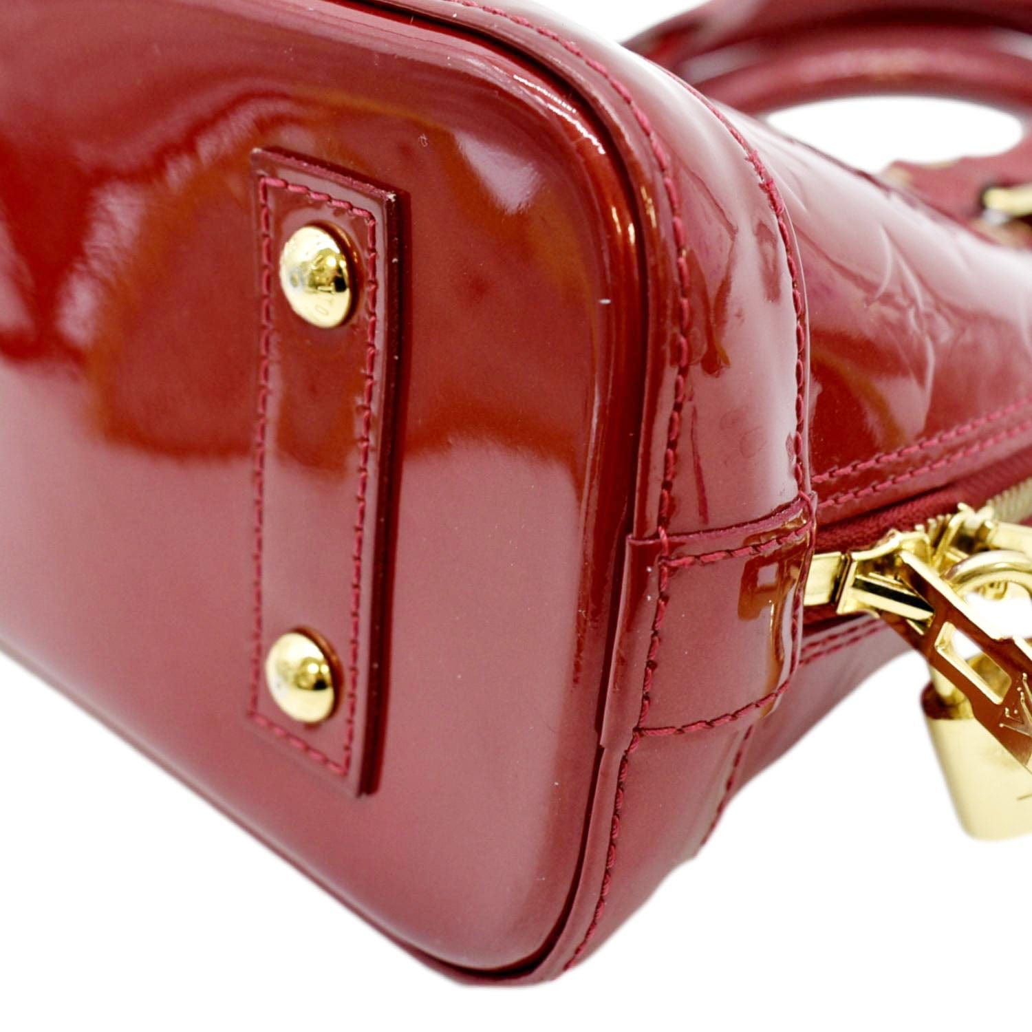 Alma bb patent leather crossbody bag Louis Vuitton Red in Patent leather -  36666671