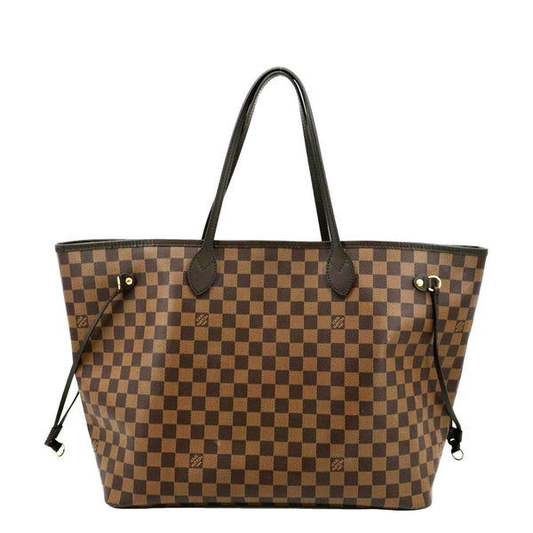 LOUIS VUITTON Neverfull GM Damier Ebene Tote Shoulder Bag Brown