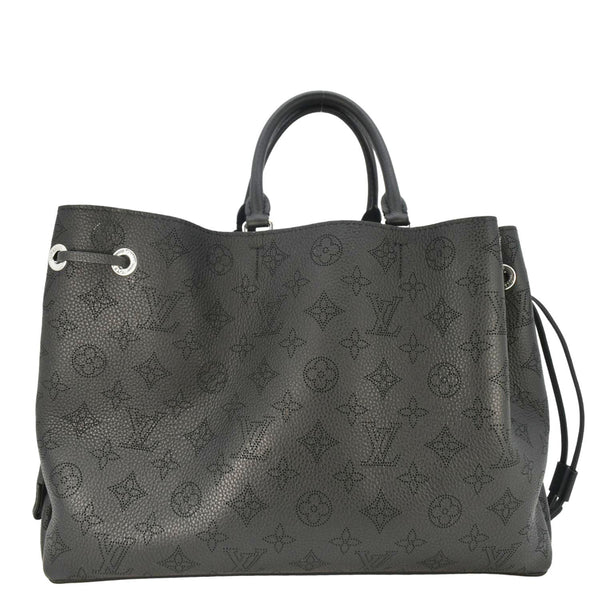 LOUIS VUITTON Bella Mahina Calf Leather Tote Shoulder Bag Black