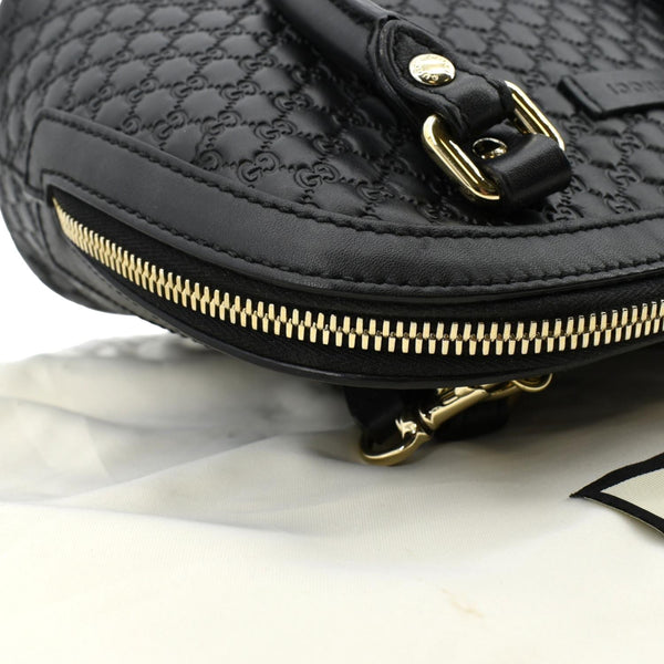 Gucci Mini Dome Leather Crossbody Bag in Black color - Top Left