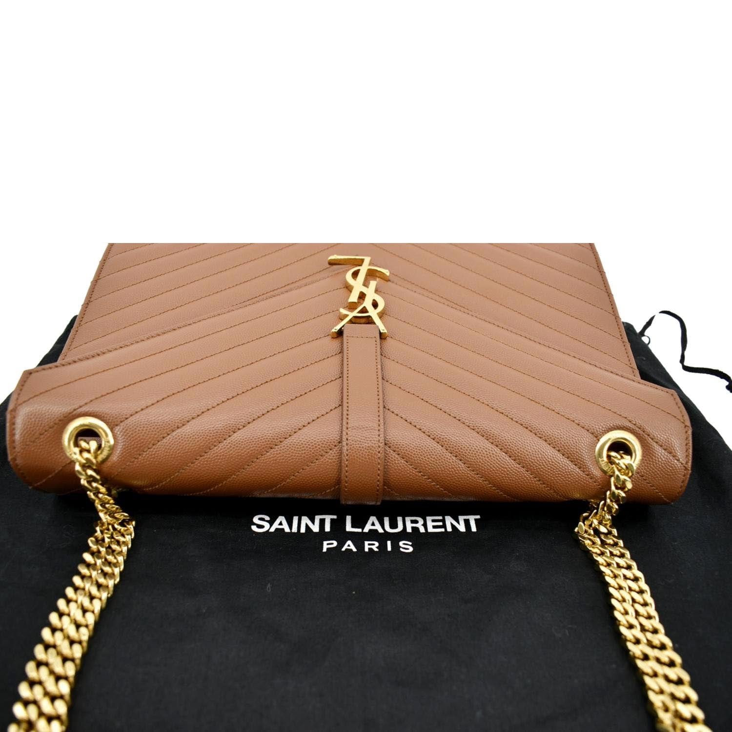 Saint Laurent Large Envelope Calfskin Shoulder Bag