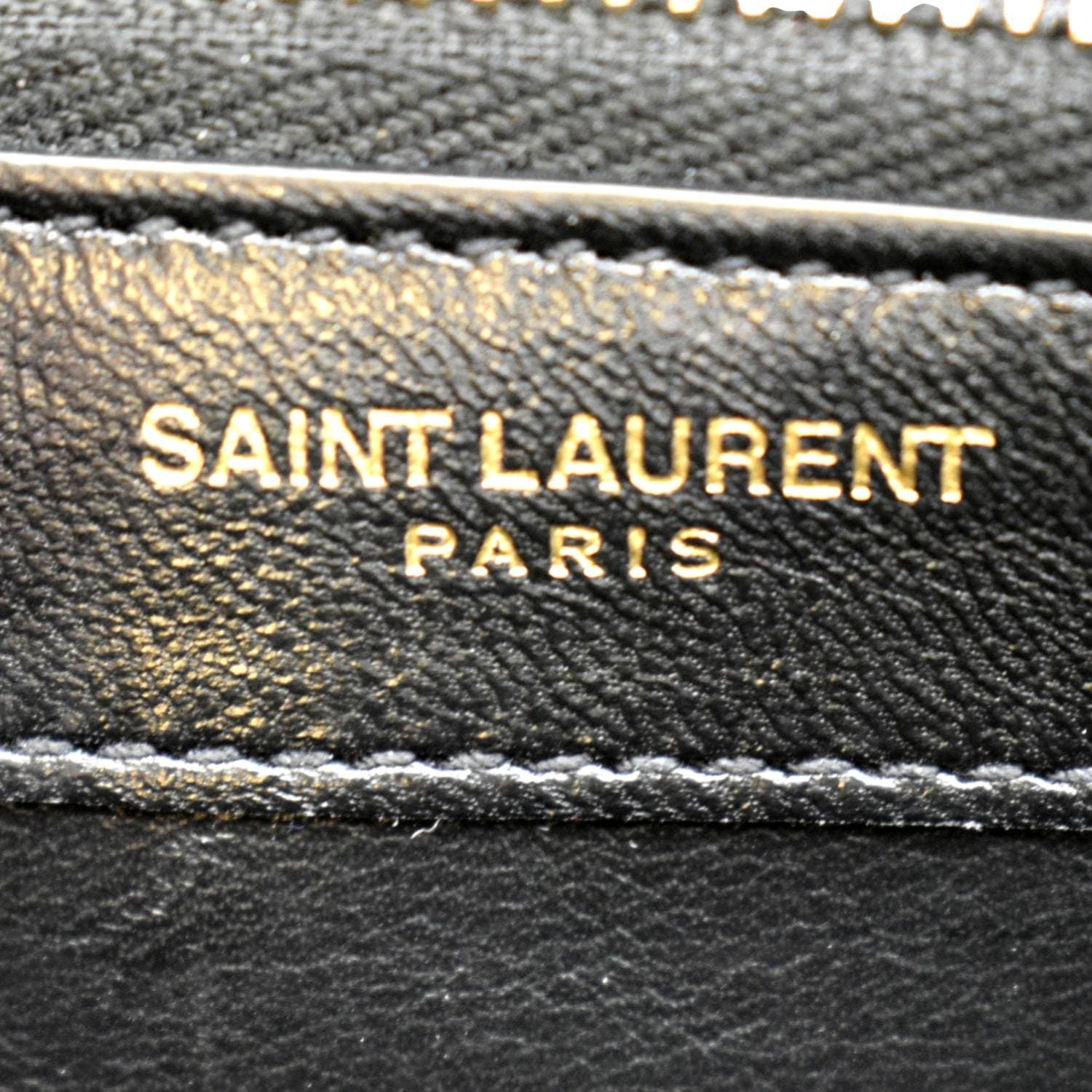 Yves Saint Laurent Kate Tassel Leather Wallet on Chain Bag Metallic Purple